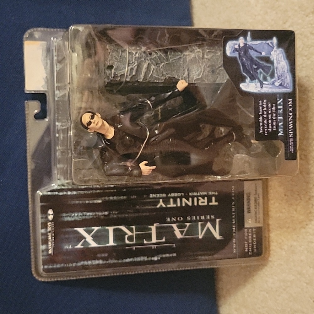 The Matrix McFarlane toys Series 1 Trinity Lobby Scene Action Figure